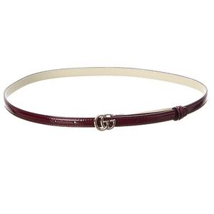 NWT GUCCI thin patent double G belt size 85